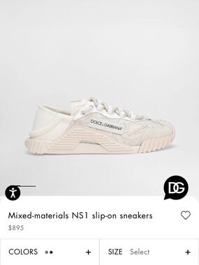 Dolce & Gabbana NS1 Low-Top Sneakers in Off-White and Beige